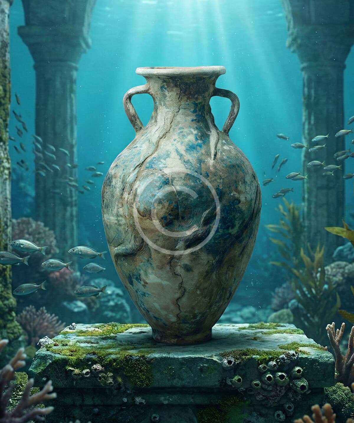 Antique style ceramic amphora vase – Bild 2